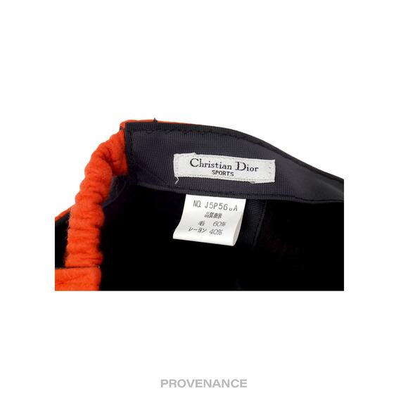 🔴 Christian Dior CD Wool Blend Cap Hat - Orange - Picture 8 of 8
